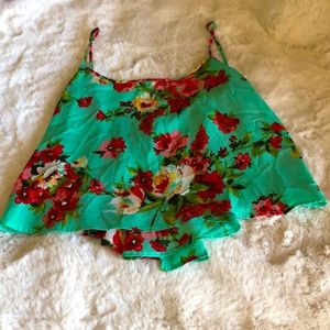 Beautiful boho floral pattern sleeveless blouse by ambience apparel